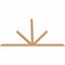 Ekena Millwork Saratoga Timber Gable Bracket, Western Red Cedar, 96"W x 60"H x 1 1/2"D x 3 1/2"F, 15/12 Pitch GBW096X60X0204SAR00SWR - alternate 2